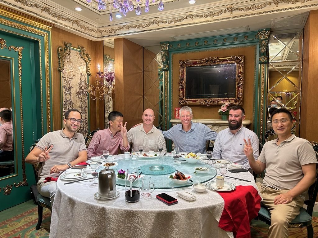 Working dinner with local executives on a China business tour