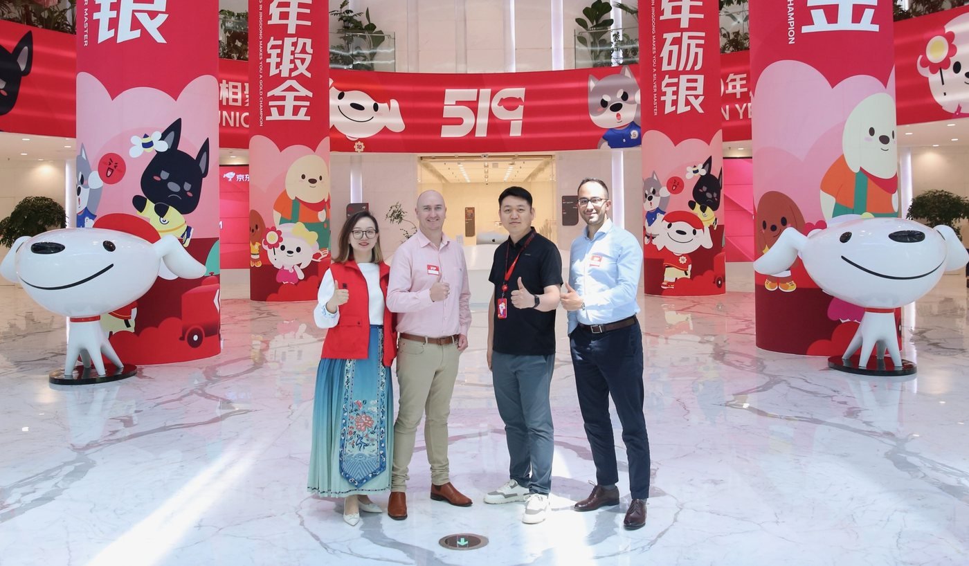 China Sourcing Trips 7 Corporate delegation at JD.com headquarters during a business trip to China
